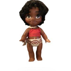 Disney Moana Toddler Doll 12 Inch Curly Hair Red Top Shell Necklace Toy